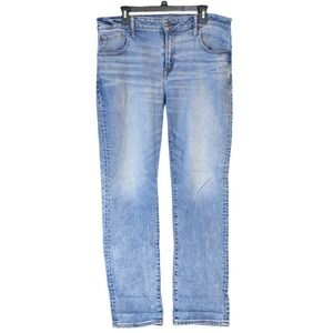 Men’s American Eagle Blue High Waisted Straight Leg Jeans, Size 36/32